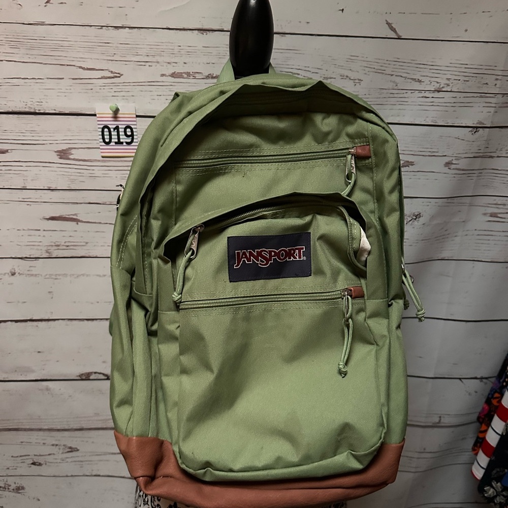 Jansport Green and Brown Backpack